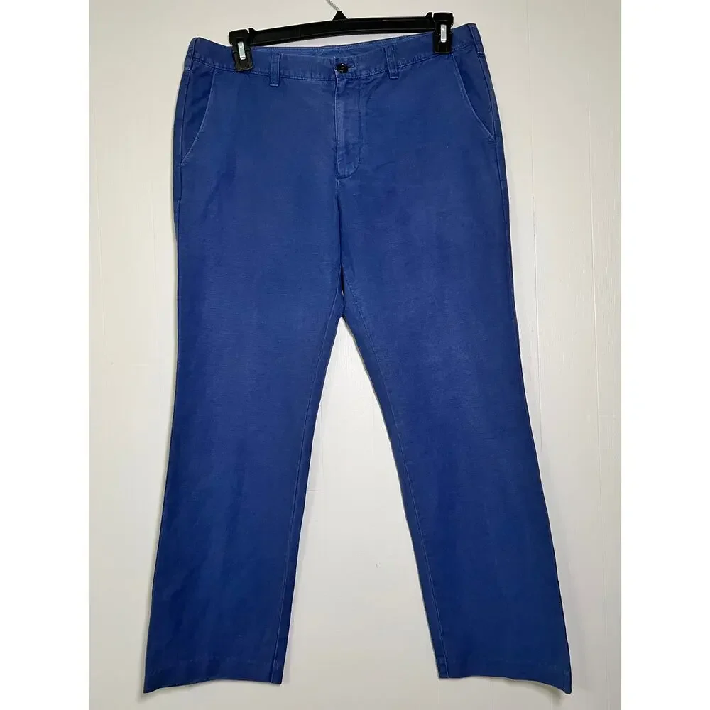 Bonobos Size 34 x 30 Navy Cotton Straight Fit Pants
